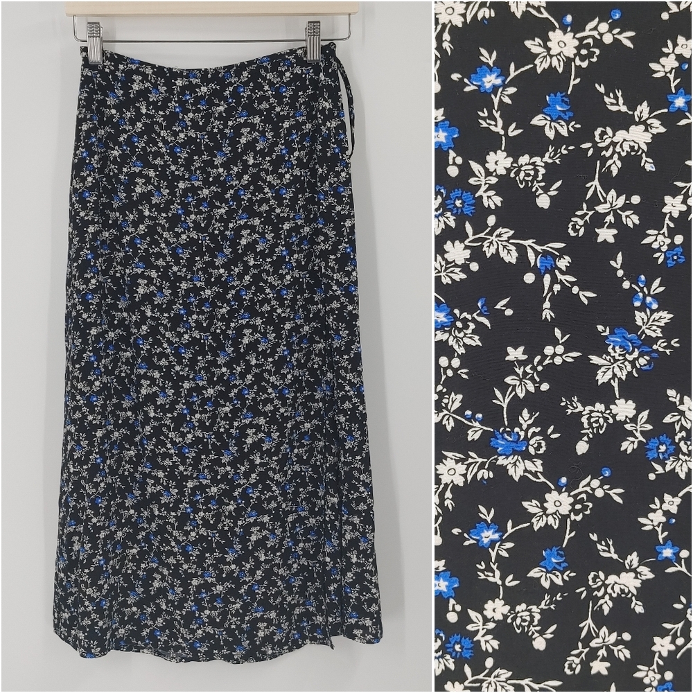 Gap Floral Wrap Midi Skirt